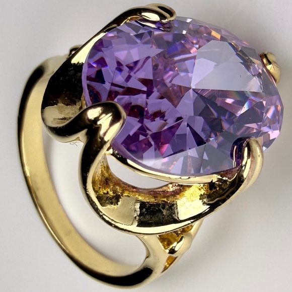 Gold Tone Kunzite Ring - Picture 6 of 14